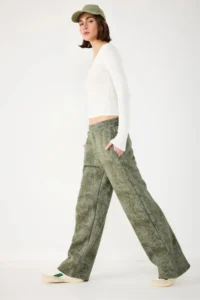 No Matter What Brushed Effect Cotton comfort Pants - Image 2