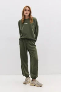 No Matter What Women's Balloon Pants Elastic Leg Cotton Sweatpants - Image 2