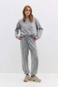 No Matter What Women's Balloon Pants Elastic Leg Cotton Sweatpants - Image 2