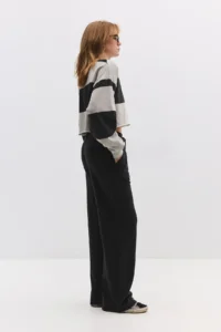 No Matter What Women Wide Leg Pants Elastic Waist Cotton - Image 3