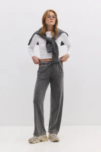 No Matter What Women Casual Pants Waist Shirred Plain Cut - Image 2