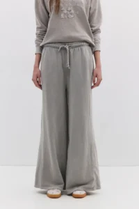 No Matter What Women's Wide Leg Sweatpants with Pockets Cotton 2 Threads Comfortable Cut - Image 2