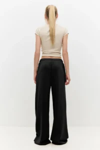 No Matter What Women's Wide Leg Sweatpants Elastic Waist Lace Up Modal Blend - Image 6