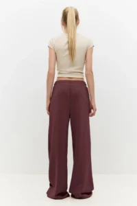 No Matter What Women's Wide Leg Sweatpants Elastic Waist Lace Up Modal Blend - Image 6
