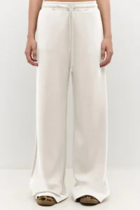 No Matter What Women's Wide Leg Sweatpants Elastic Waist Lace Up Modal Blend - Image 4