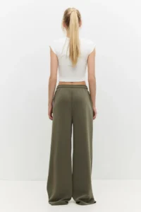 No Matter What Women's Wide Leg Sweatpants Elastic Waist Lace Up Modal Blend - Image 7