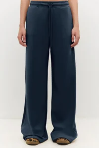 No Matter What Women's Wide Leg Sweatpants Elastic Waist Lace Up Modal Blend - Image 4
