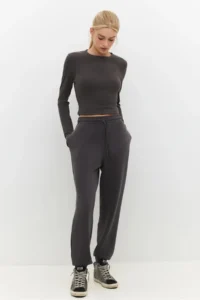 No Matter What Women skinny Leg Sweatpants Elastic Waist Laced