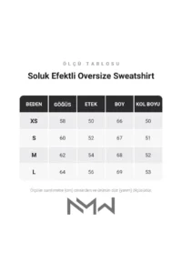 No Matter What Women's Oversize Sweatshirt Faded Effect Washed Crew Neck 100% Cotton - Image 2