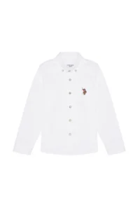 US Polo Assn. Boys' WHITE Long Sleeve Basic Shirt