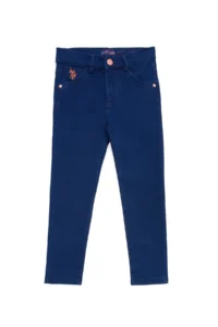 US Polo Assn. Girls' BLUE Jeans Pants - Image 2
