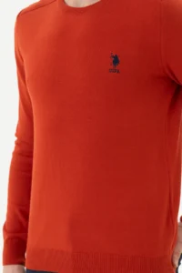 US Polo Assn. Men Brick Red Crew Neck Sweater - Image 6