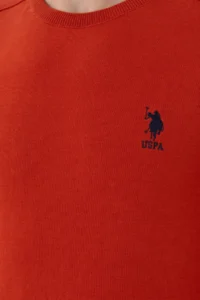 US Polo Assn. Men Brick Red Crew Neck Sweater - Image 7