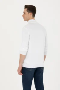 US Polo Assn. Men WHITE Turtleneck Sweater - Image 5
