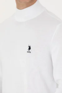 US Polo Assn. Men WHITE Turtleneck Sweater - Image 7