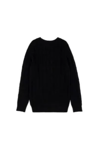 US Polo Assn. Boys' Black Basic Crew Neck Sweater - Image 2