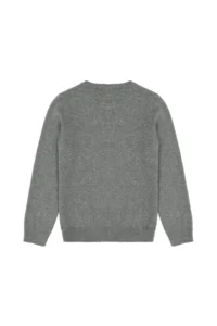 US Polo Assn. Boys' Gray Melange Crew Neck Basic Sweater - Image 2