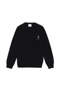 US Polo Assn. Boys' Black V-neck Basic Sweater