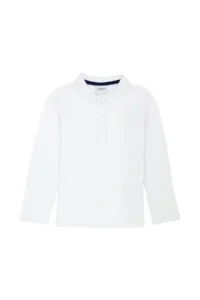 US Polo Assn. Girls' WHITE Polo Shirt Collar Basic Sweatshirt - Image 2