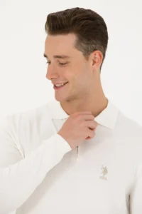 US Polo Assn. Men Ecru Sweater - Image 2
