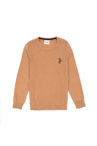 US Polo Assn. Boys' Camel Basic Crew Neck Sweater