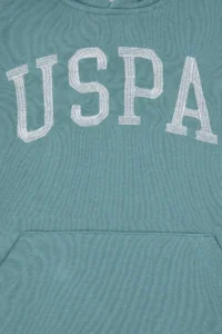 US Polo Assn. Girls' MINT Hooded Basic Sweatshirt - Image 3
