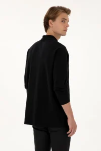 US Polo Assn. Men Regular Fit Polo Shirt Collar Black Basic Sweatshirt - Image 5