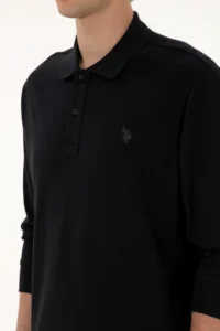 US Polo Assn. Men Regular Fit Polo Shirt Collar Black Basic Sweatshirt - Image 7