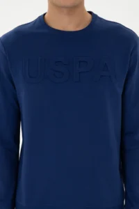 US Polo Assn. Men Regular Fit Crew Neck Indigo Basic Sweatshirt - Image 6