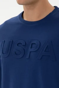 US Polo Assn. Men Regular Fit Crew Neck Indigo Basic Sweatshirt - Image 7