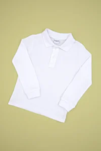 US Polo Assn. Boys' WHITE Basic Polo Shirt Collar Sweatshirt