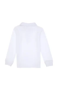 US Polo Assn. Boys' WHITE Basic Polo Shirt Collar Sweatshirt - Image 3