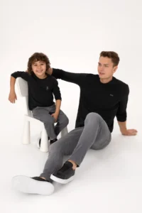 US Polo Assn. Men slim Fit Crew Neck Black single jersey Basic Sweatshirt - Image 3