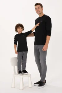 US Polo Assn. Men slim Fit Crew Neck Black single jersey Basic Sweatshirt - Image 4