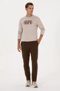 US Polo Assn. Men Brown Sweatpants - Image 3