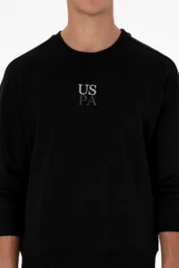 US Polo Assn. Men Crew Neck comfort Fit Black Basic Sweatshirt - Image 6