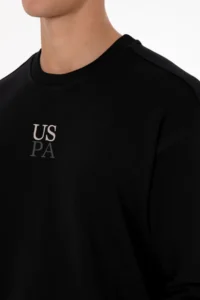 US Polo Assn. Men Crew Neck comfort Fit Black Basic Sweatshirt - Image 7