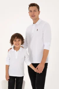 US Polo Assn. Men Regular Fit Polo Shirt Collar WHITE Basic Sweatshirt - Image 3