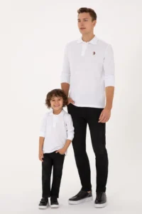 US Polo Assn. Men Regular Fit Polo Shirt Collar WHITE Basic Sweatshirt - Image 4