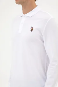 US Polo Assn. Men Regular Fit Polo Shirt Collar WHITE Basic Sweatshirt - Image 7