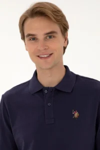 US Polo Assn. Men Regular Fit Polo Shirt Collar Plum Basic Sweatshirt - Image 2