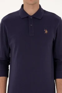 US Polo Assn. Men Regular Fit Polo Shirt Collar Plum Basic Sweatshirt - Image 6