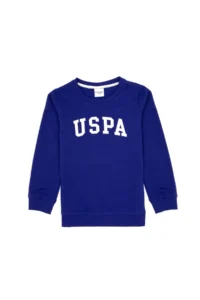 US Polo Assn. Boys' Purple Basic Crew Neck Sweatshirt