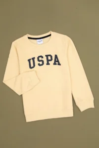 US Polo Assn. Boys' WHITE Basic Crew Neck Sweatshirt