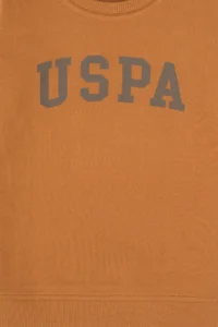US Polo Assn. Boys' Camel Basic Crew Neck Sweatshirt - Image 5