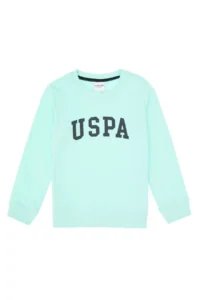 US Polo Assn. Boys' Green Basic Crew Neck Sweatshirt - Image 4