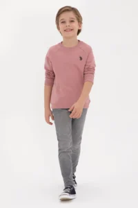 US Polo Assn. Boys' Orchid Basic Crew Neck Sweatshirt - Image 2