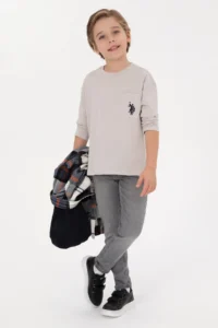 US Polo Assn. Boys' Stone Crew Neck Sweatshirt - Image 2