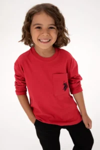 US Polo Assn. Boys' Fuchsia Crew Neck Sweatshirt