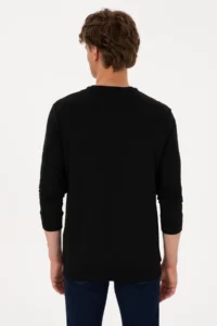 US Polo Assn. Men Crew Neck Regular Fit Black Thin Sweatshirt - Image 5
